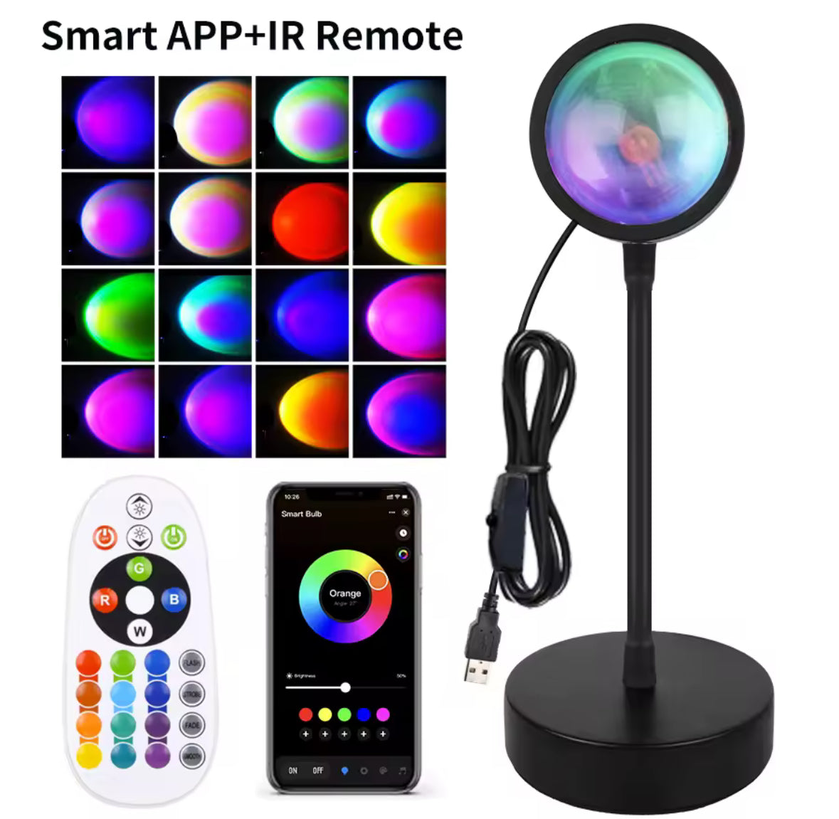 Glowify™ Smart Sunset Lampe mit App Steuerung 🌇