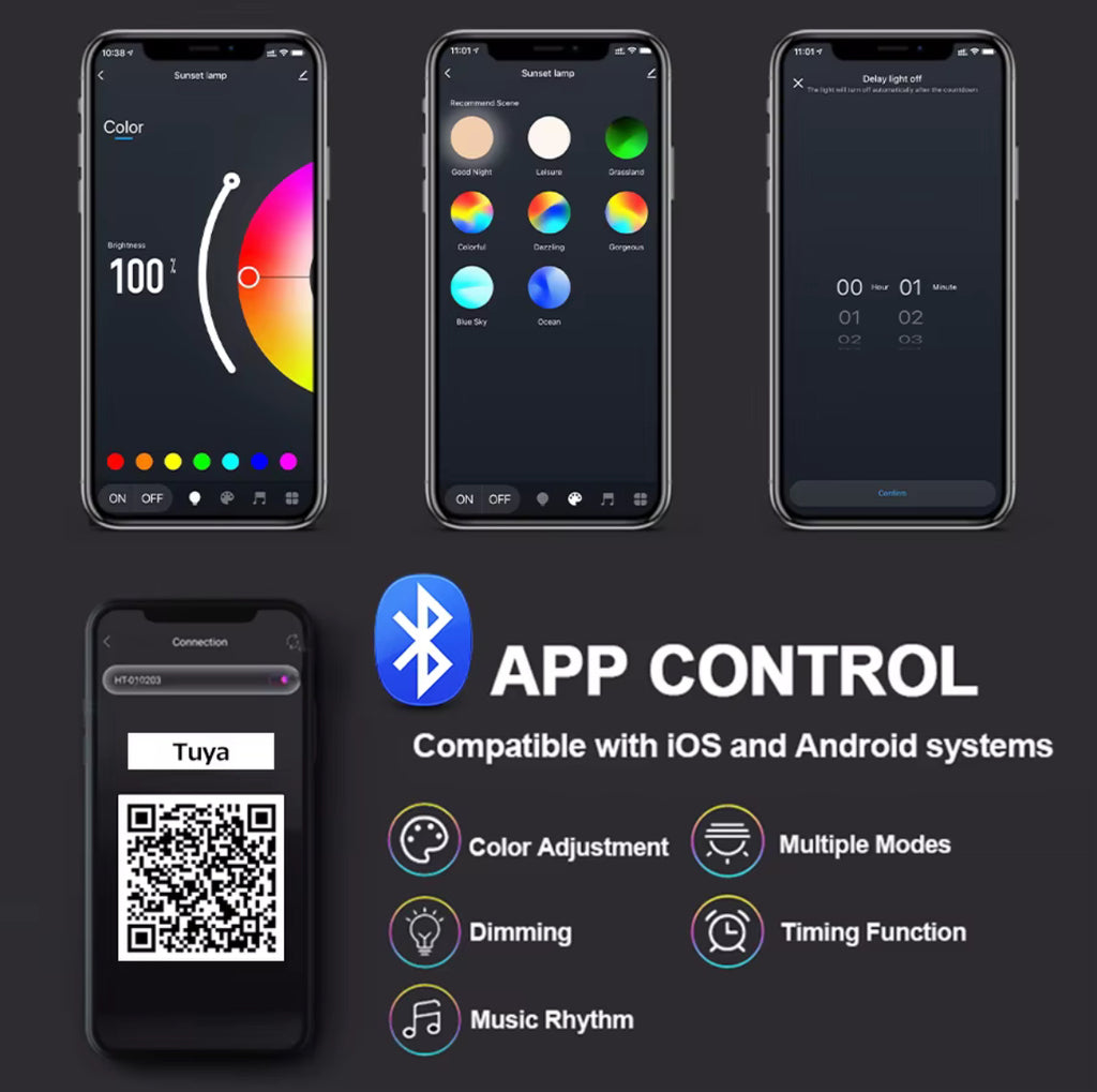 Glowify™ Smart Sunset Lampe mit App Steuerung 🌇