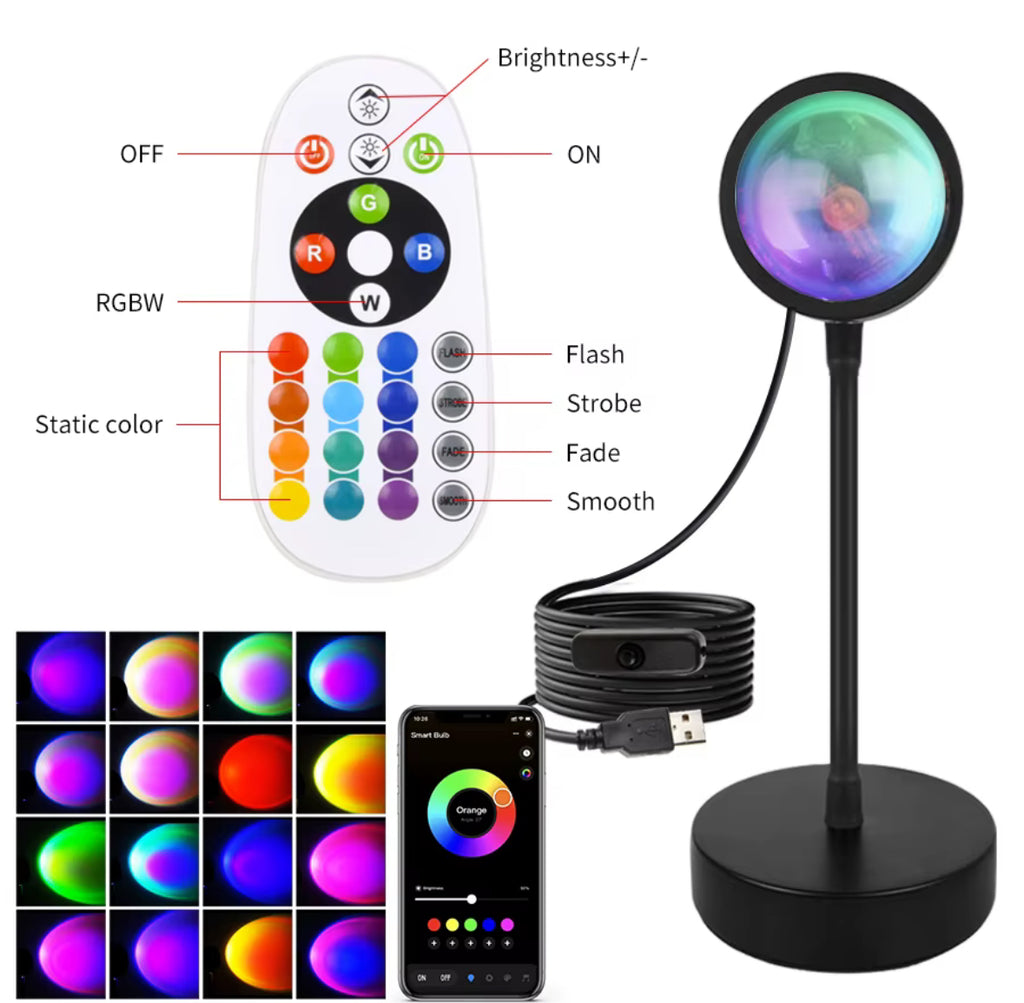 Glowify™ Smart Sunset Lampe mit App Steuerung 🌇